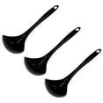 thumbnail image 1 of Chef Craft 10.5" Long Melamine Serving & Cooking Ladle - Dishwasher Safe Soup Spoon - Black 3 Pack, 1 of 4