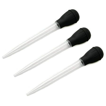 Chef Craft 11.5" Long Classic Heat Resistant Turkey Baster with Clear Tube & Easy Read Measurements 3 Pack