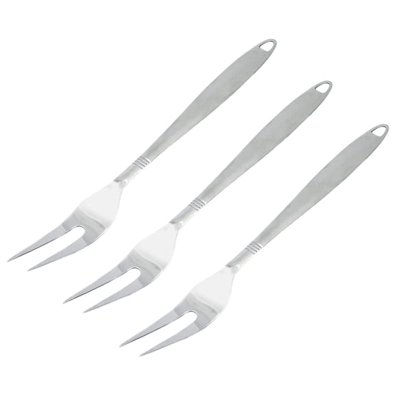 Chef Craft 12.5" Long Stainless Steel Meat Serving Fork with Attractive Brushed Finish Handle 3 Pack