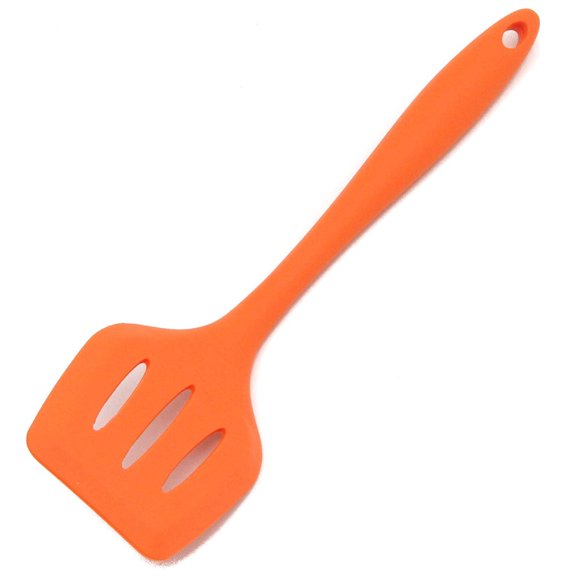 Chef Craft 12" Premium Heat Resistant Silicone Slotted Turner Spatula - Orange