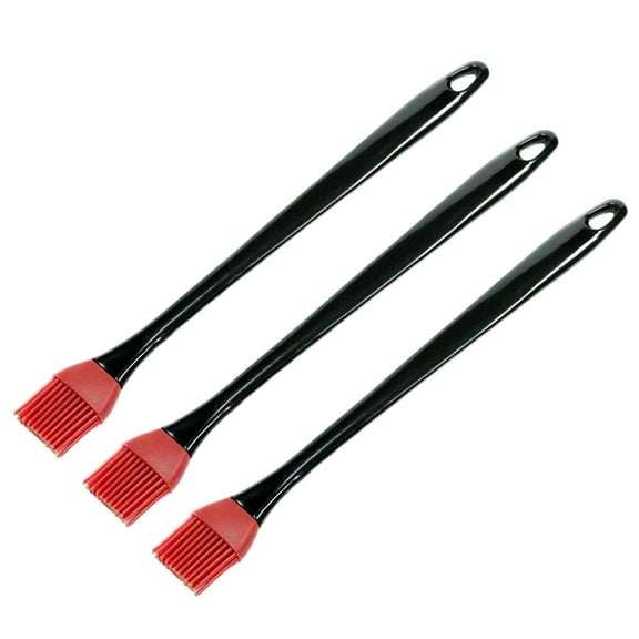 Chef Craft 13.5" Silicone Basting Brush - Long Handle Great for BBQ Grilling 3 Pack