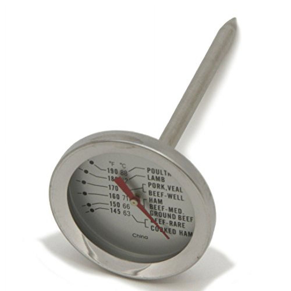 Chef Craft 4.75 Long Stainless Steel Poultry / Meat Thermometer, includes  both F/C Markings