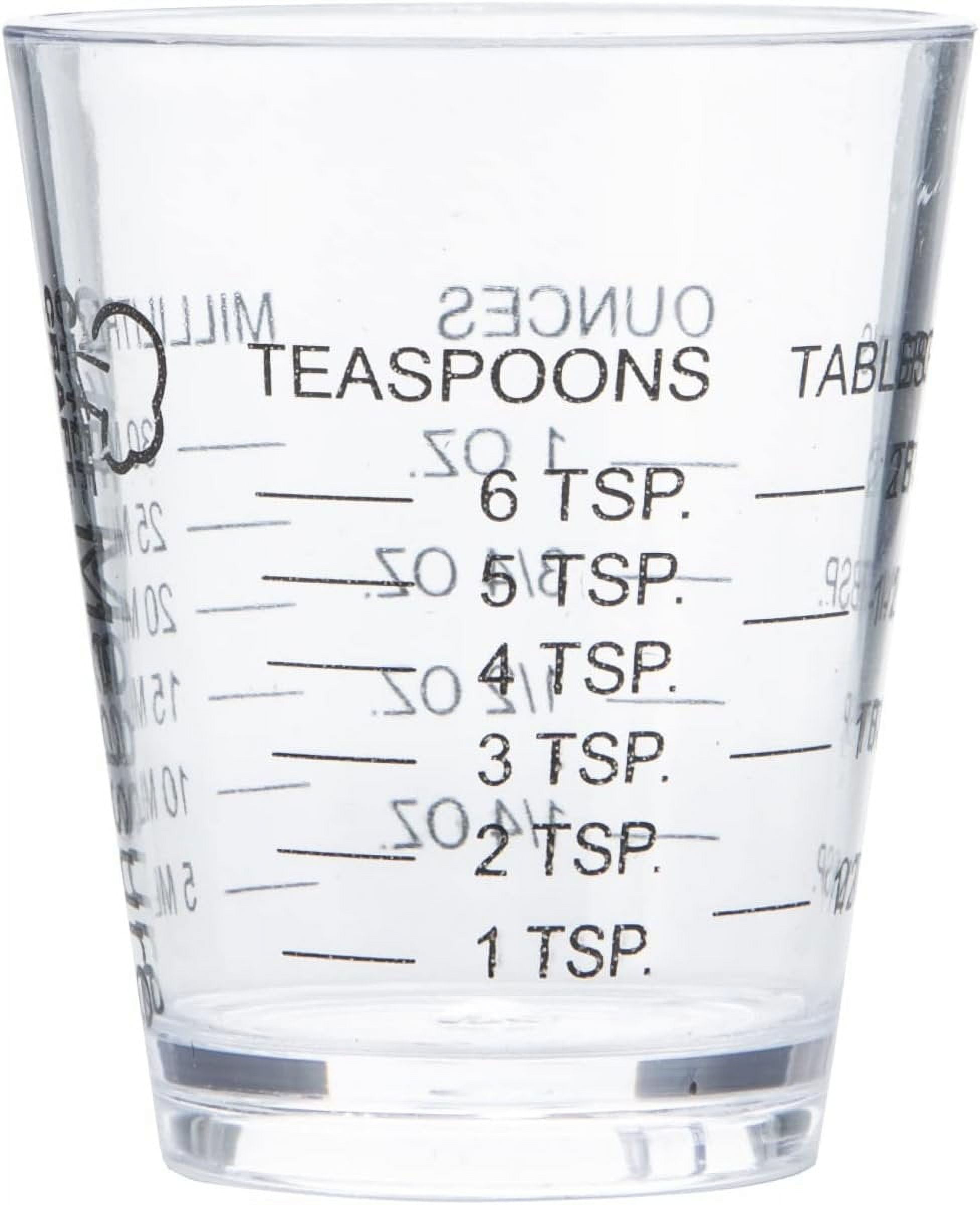 Chef Craft 1oz Plastic Measuring Cup Shot Glass Measurer - Measure in