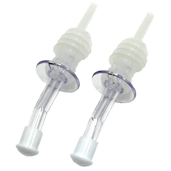 Chef Craft 2pc Plastic Bottle Pourer Set with Caps - Great for Wine, Olive Oil and Other Bottles