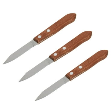 Chef Craft  3" Long Stainless Steel Blade Paring Granny Knife - Great for Peeling Vegetables and Cutting Fruit 3 Pack