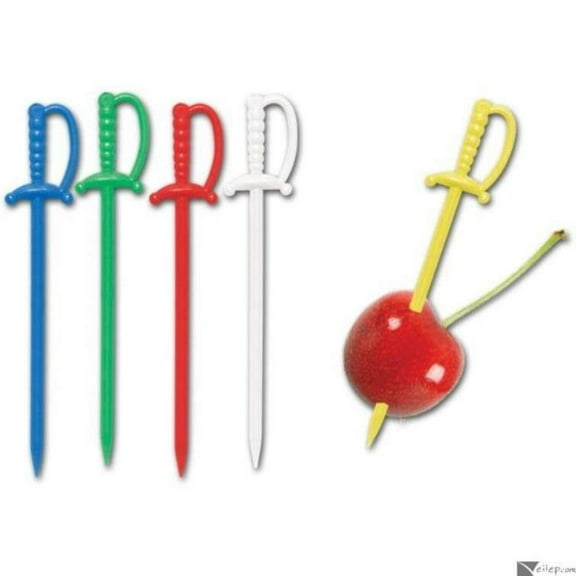 Chef Craft 30pc Set 3-inch Fun Sword Shaped Spears - Great for Cocktails & Appetizers