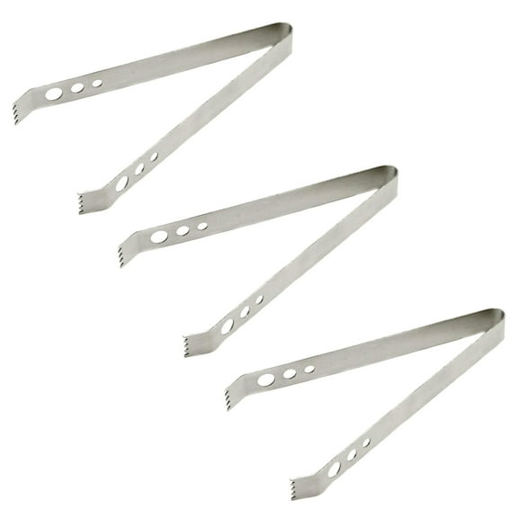 Chef Craft 7" Stainless Steel Ice Cube Serving Tongs 3 Pack