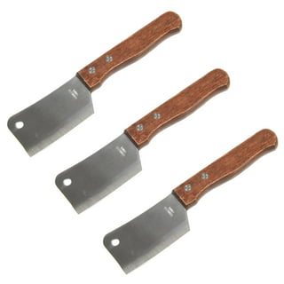 Imusa 5.5 inch Stainless Steel Kitchen Cleaver with Woodlook Handle