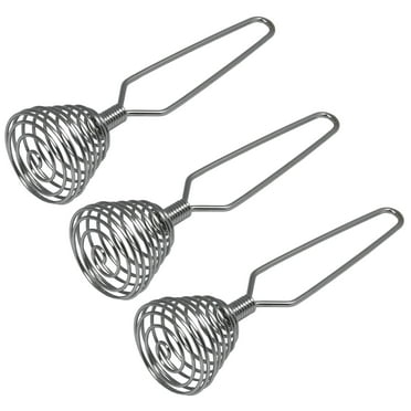 Chef Craft 7" Steel Spring Coil Whisk, French Whisk - Great For Hand Mixing Eggs, Cream, Gravy 3 Pack