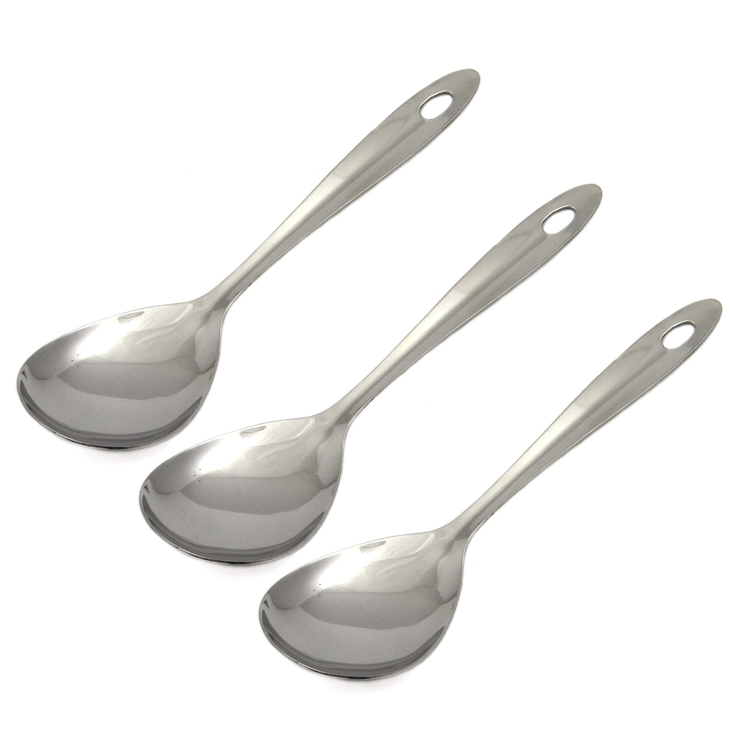 Chef Craft Cucchiaio Acciaio Inox 33 Cm – Solido Con Manico Spazzolato