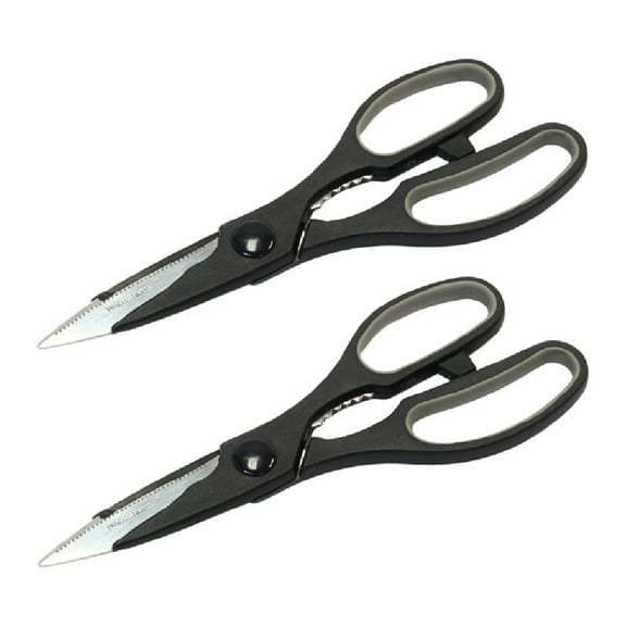 Chef Craft 9" Long All-Purpose Kitchen Shears 2-Pack, Dishwasher Safe Stainless Steel Blade