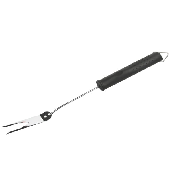 Chef Craft Barbecue Meat Fork with Rubber Grip, 17.5 inches in Length, Stainless Steel/Black