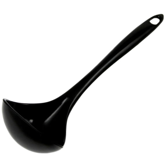 Chef Craft Basic Melamine Cooking Ladle, 10.5 Inch, Black