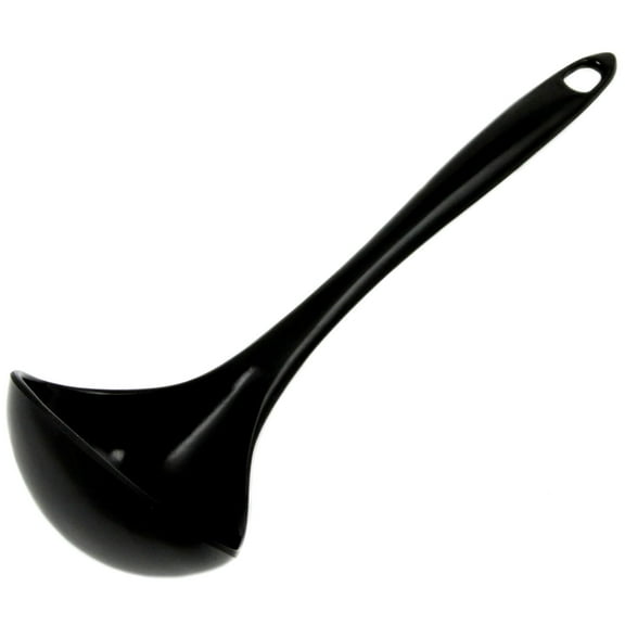 Chef Craft Basic Melamine Cooking Ladle, 10.5 Inch, Black