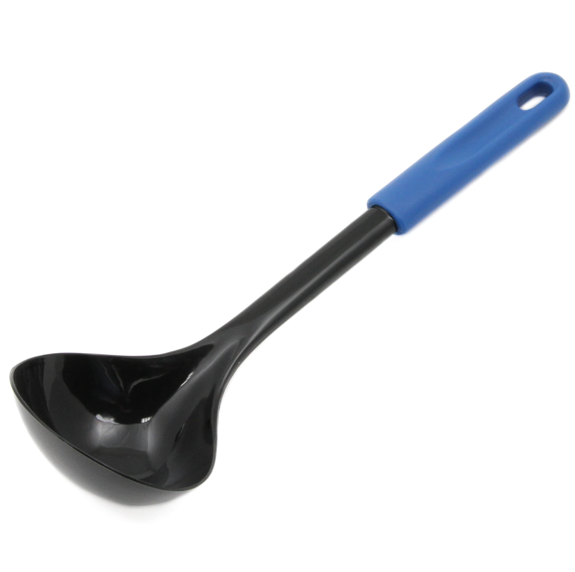12-inch Blue and Black Nylon Soup Ladle