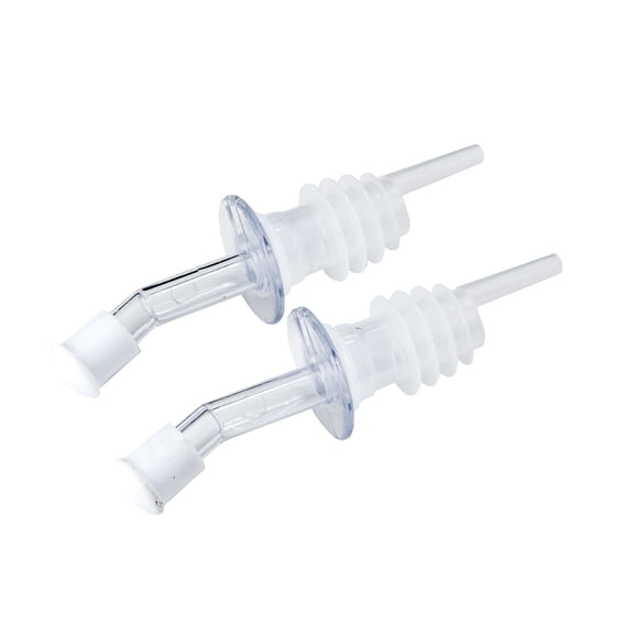 Chef Craft Basic Plastic Bottle Pourer, 4.5 inches in Length 2 Piece Set, Clear