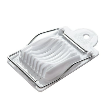 Chef Craft Basic Plastic Egg Slicer, 5.5 inches in Length 8 Stainless Steel Wires, White