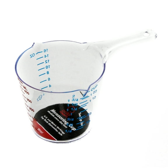 Chef Craft Basic Plastic Measuring Cup, 2 Cup Capacity, Clear