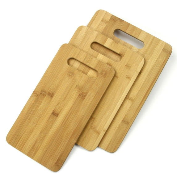 Chef Craft Classic Bamboo Cutting Board, 7.75x14, 9.5X12.5, 11X15 inch 3 Piece Set, Natural