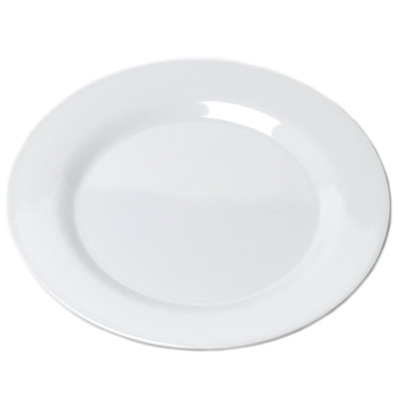 Chef Craft Classic Melamine Dinner Plate, 10 inches in Diameter, White