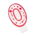 thumbnail image 1 of Chef Craft Classic Numeral Candle, Number 0, 3 inch, White/Red, 1 of 4