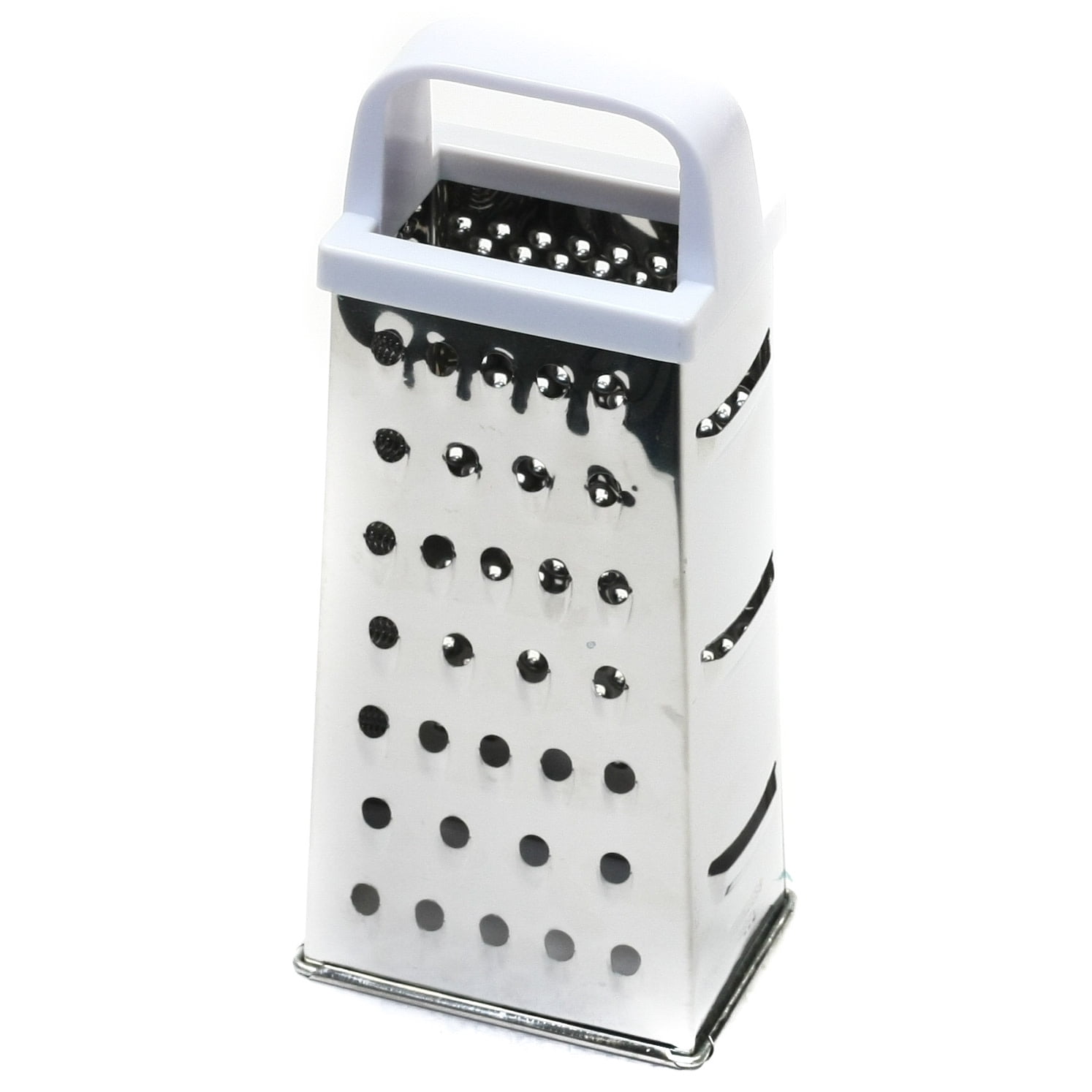 Mainstays Stainless Steel Dual-Section Flat Cheese Grater, Gray 