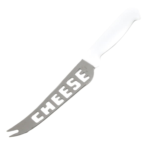 Chef Craft Classic Stainless Steel Blade Cheese Knife with Plastic Handle, 9.5 inch Blade, White