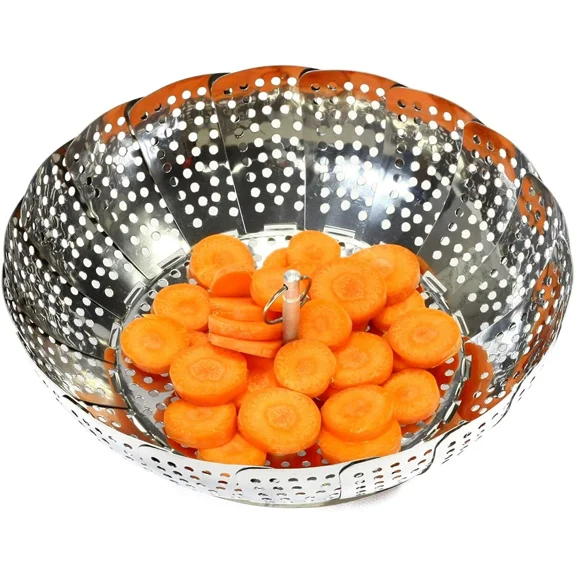 Chef Craft Classic Steamer Basket, 9.5 Inch 6 Inch Diameter, Stainless Steel