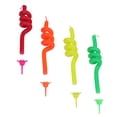 thumbnail image 1 of Chef Craft Classic Swirl Candles, 3.5 inches in Height 4 Piece Set, Red/Orange/Yellow/Green, 1 of 4