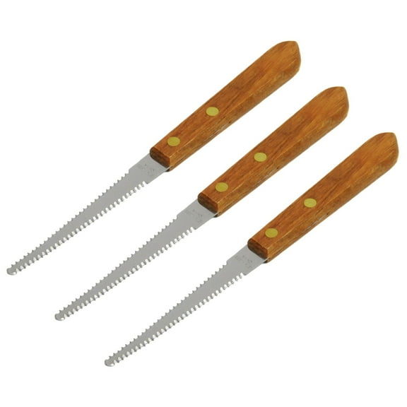 Chef Craft Double-Sided Serrated Stainless Steel Blade Grapefruit Knife 3 Pack
