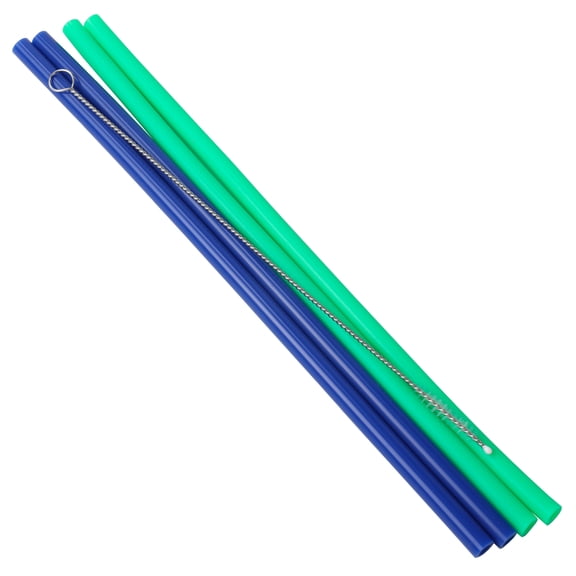 Chef Craft Eco Straws with Brush, 4 Piece Set