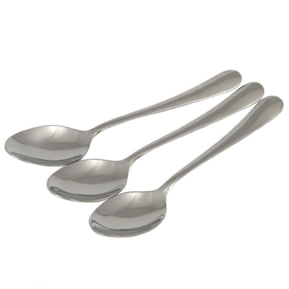 Chef Craft Heavy Duty Teaspoon Set, 6 inches in Length 3 Piece Set, Stainless Steel