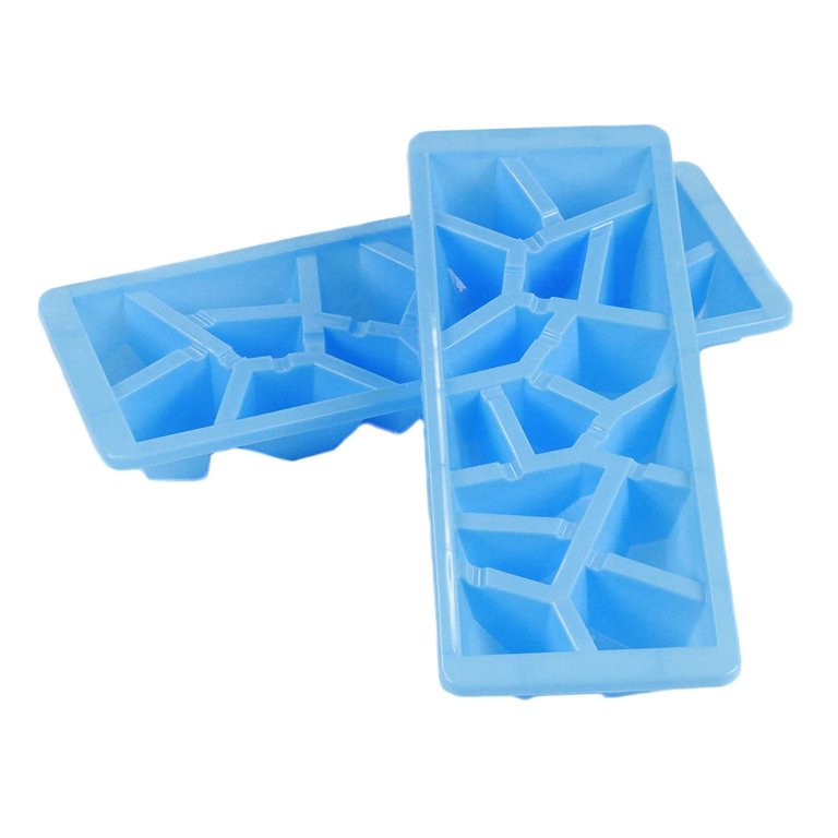 Chef's Best Plastic Ice Cube 2 Tray Stackable Set Easy Release Dishwasher  Safe