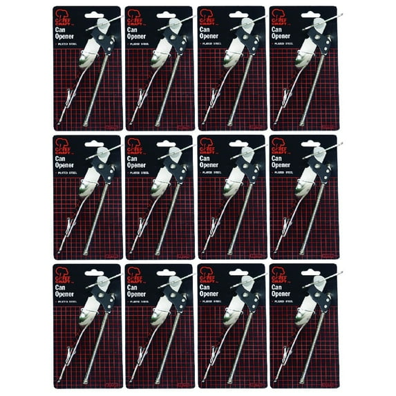 Chef Craft Manual Can Opener Nickel Plated Steel, 12 Pack