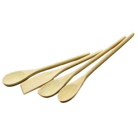 Chef Craft Maple Hardwood Cooking Spoon Set with Wooden Spoons (4 Pack)