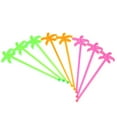 thumbnail image 1 of Chef Craft Palm Tree Stirrer Straws, 7 inches in Length 8 Piece Set, Neon, 1 of 2