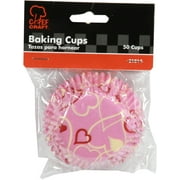 Chef Craft Paper Patterned Cupcake Liners, 50 Count, Pink/White/Red