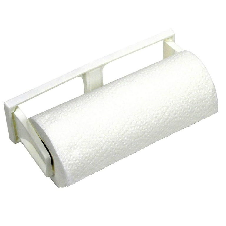 Chef Craft Paper Towel Roll Holder - Durable Plastic Wall Mount Design with Screws 1 Pack