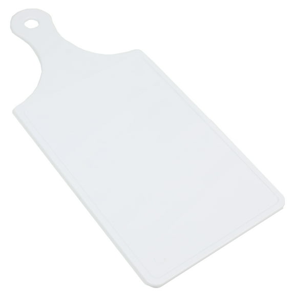 Chef Craft Plastic Paddle Cutting Board, 8.5 x 5.5 inch Board 12.75 inches in Length, White