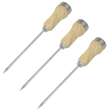 Chef Craft Plated Steel Ice Pick with Wood Handle 3 Pack
