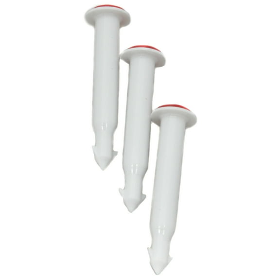 Chef Craft Basic Plastic Poultry Thermometer, 2 inches in Length 3 Piece Set, White/Red