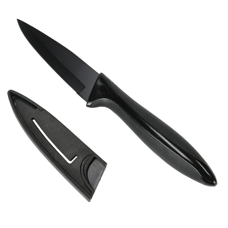 Chef Craft 3 inch Paring Knife w/Sheath, Black