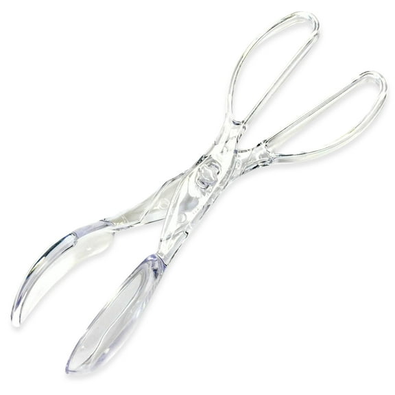 Chef Craft Premium Salad Scissor Tongs, 11 inches in Length, Clear