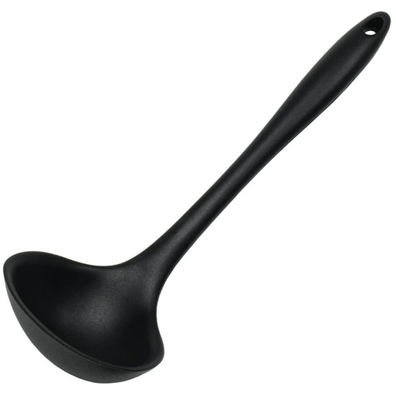 Chef Craft Premium Silicone Cooking Ladle, 11.25 inch, Black