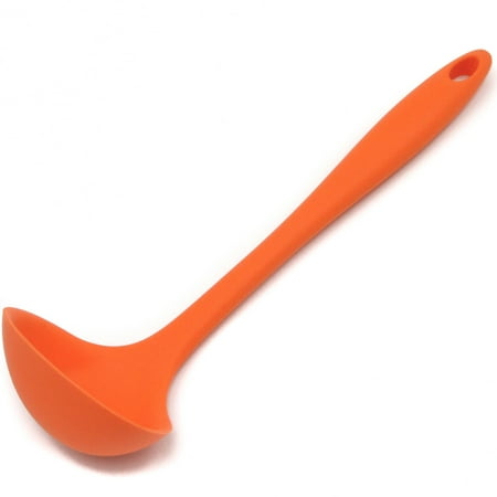 Chef Craft Premium Silicone Cooking Ladle, 11.25 inch, Orange