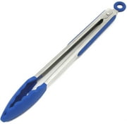 Chef Craft Premium Silicone Cooking Tongs, 12 inch, Blue