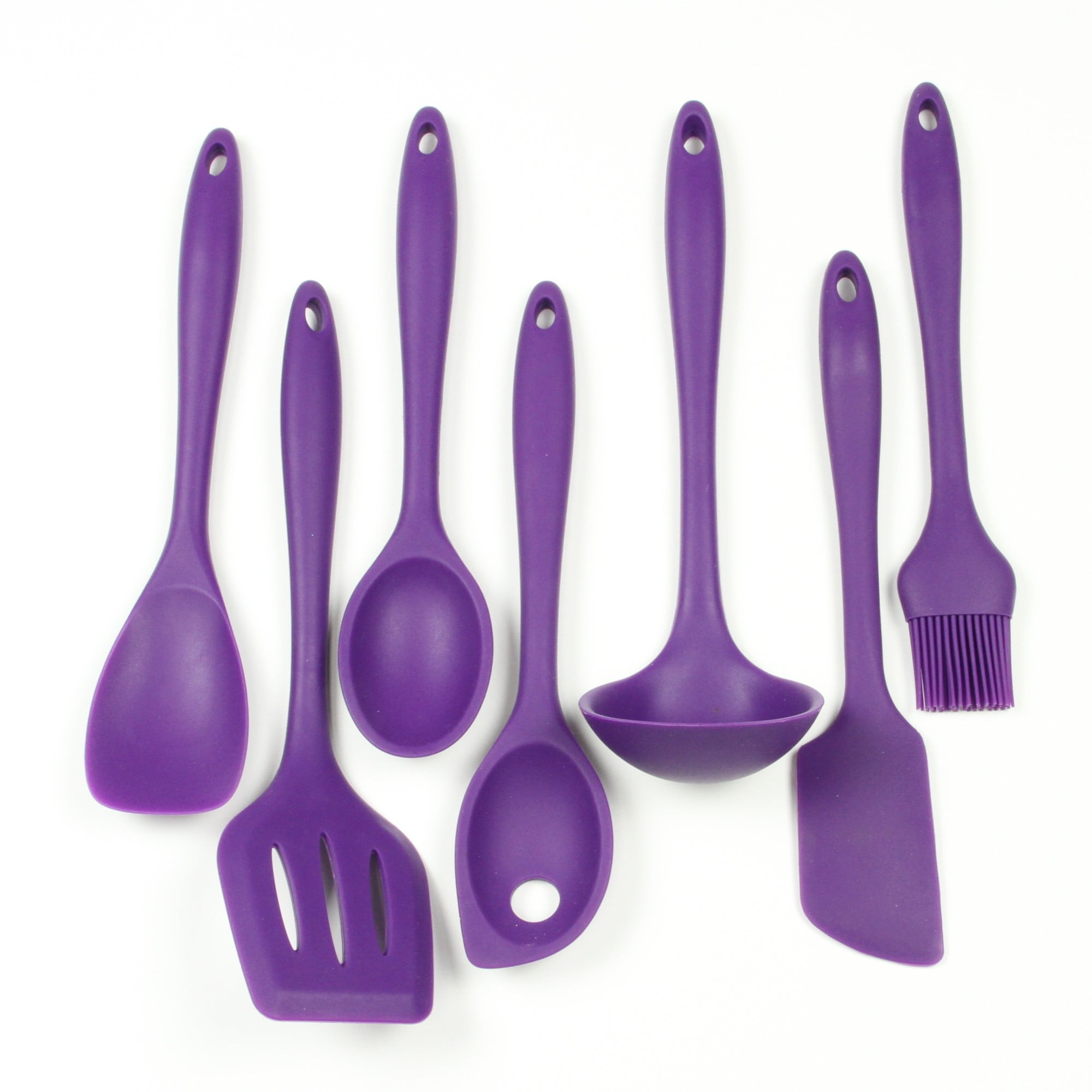 Chef Craft 7-Piece Premium Silicone Kitchen Utensil Set, Heat Resistant ...