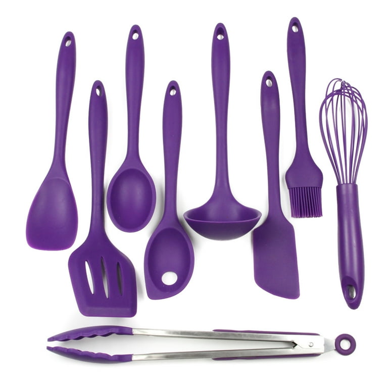 9 Pcs Silicone Kitchen Utensils Set  Silicone cooking utensils, Cooking  utensils, Silicone kitchen utensils