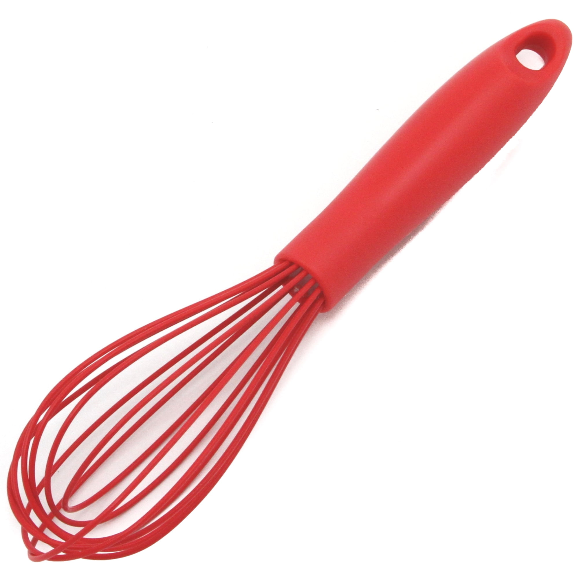 Whisk Wiper - Wipe A Whisk Easily - Multipurpose Kitchen Tool, Made in USA - Includes 11 inch Stainless-Steel Whisk (Color: Red)