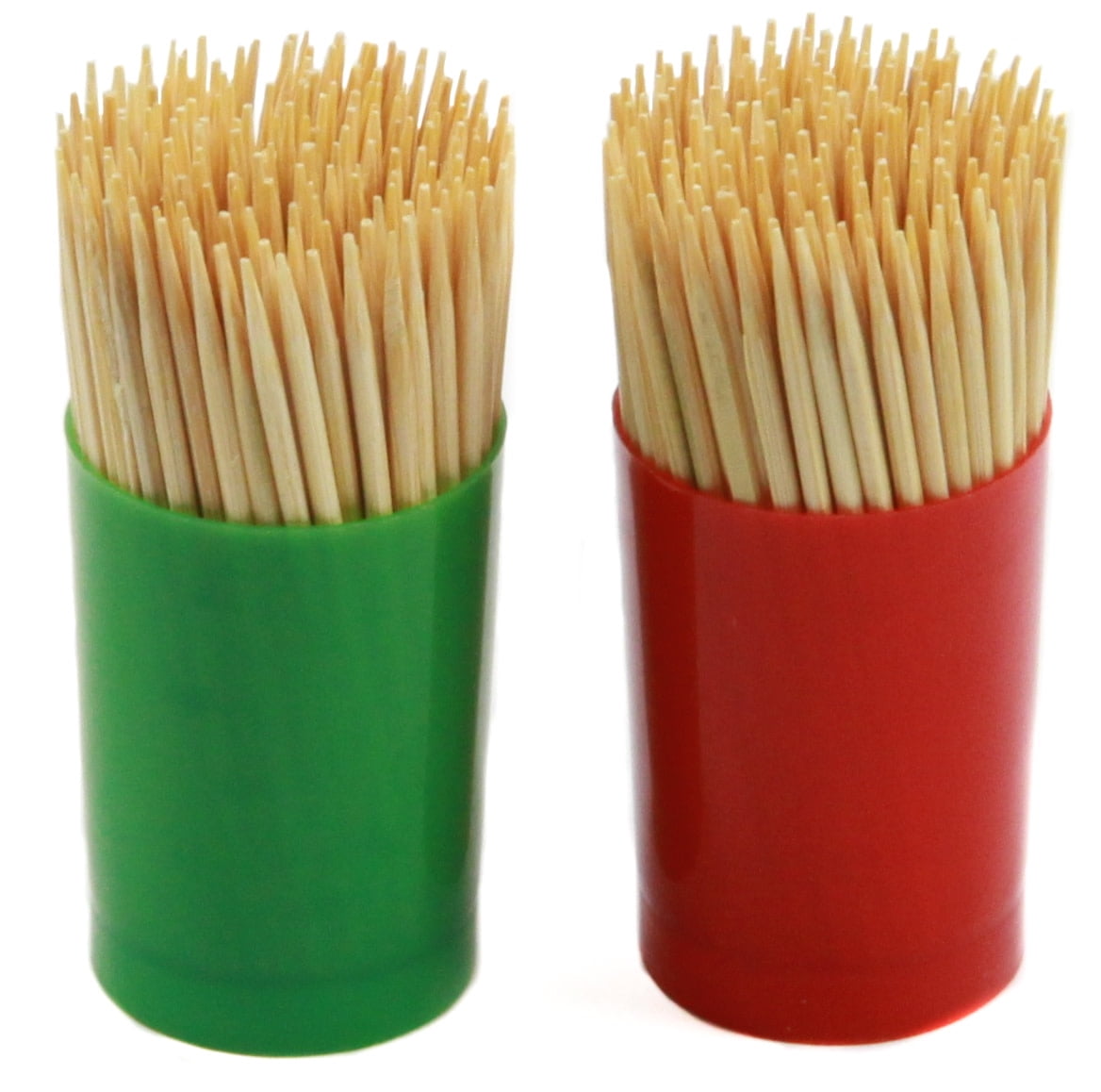 Chef Craft Porta Stuzzicadenti Tascabile In Bambù - Set Da 2 Con 60 Pezzi
